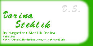 dorina stehlik business card